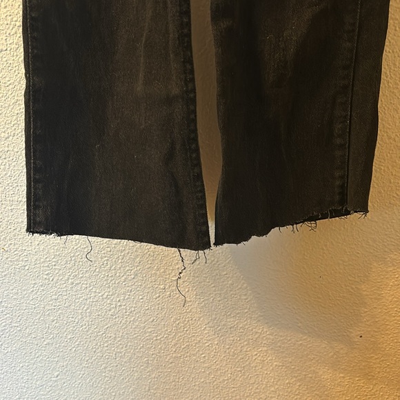Wrangler Q-baby black raw hem jeans size 0X34 - Picture 2 of 6
